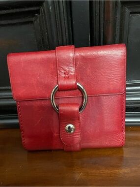 Ralph Lauren vintage Red Leather compact wallet